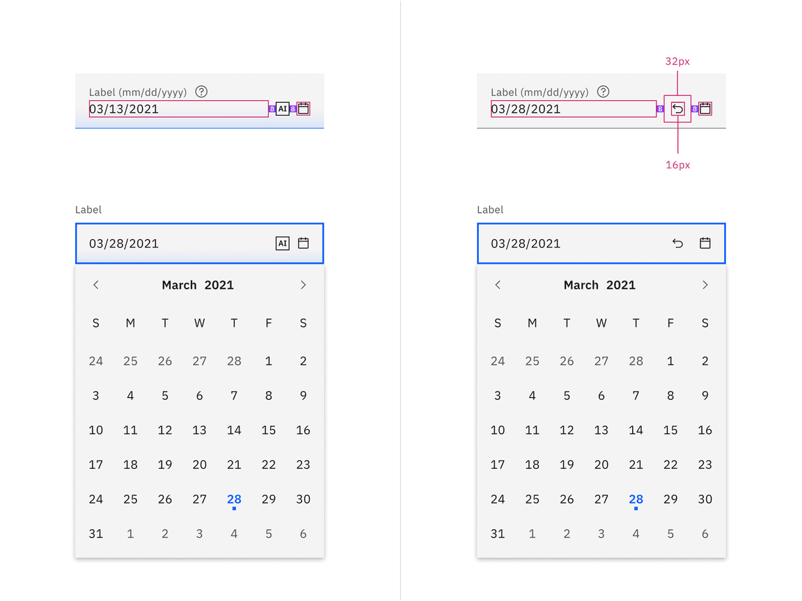 Structure and spacing fluid date picker with AI